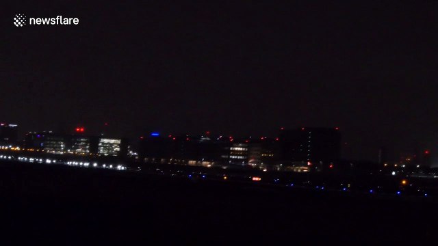 Planes attempt dramatic landings during Storm Brendan at London City Airport
