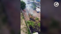 Morador registra foco de incêndio em Itaparica, Vila velha