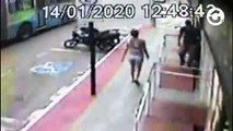 Vídeo mostra homens saindo de relojoaria em Bairro de Fátima após assalto