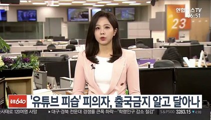 '유튜브 피습' 피의자, 출국금지 알고 달아나