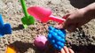 Sand molds and shovel toys fruits 