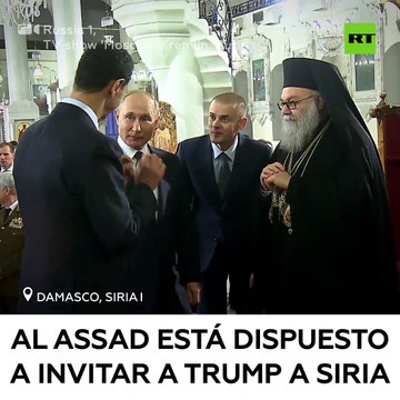 El presidente ruso Putin responde una broma del Presidente sirio Assad y le propone invitar al presidente de EE.UU Trump a Siria