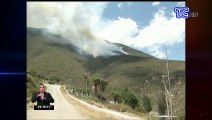 Incendio forestal en el norte de Quito aún no se ha podido controlar