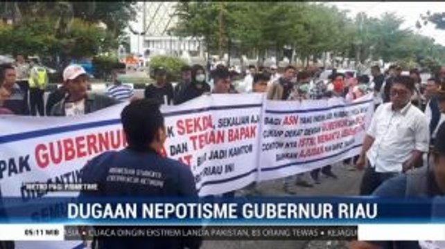 Lantik Keluarga Sendiri Jadi Pejabat, Gubernur Riau Diprotes Warga