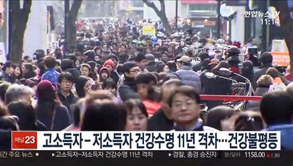 고소득자-저소득자 건강수명 11년 격차…건강불평등