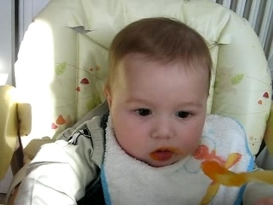 1ere repas de carottes pour elyes