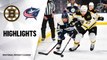 NHL Highlights | Bruins @ Blue Jackets 01/14/20