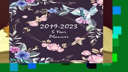 Full version  2019-2023 5 Year Planner: Floral and Bird 60 Months Planner and Calendar Agenda And