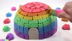 Learn Colors With Moon Sand Rainbow Hut Surprise Toys Play Learning Colours For Children