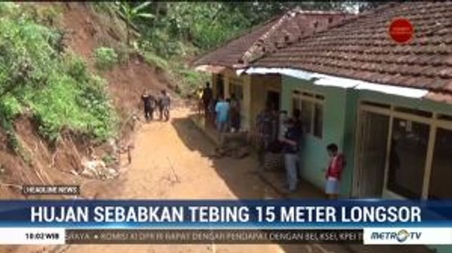 Hujan Sebabkan Tebing 15 Meter di Kudus Longsor