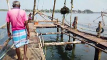 Cochin fishing nets, India.