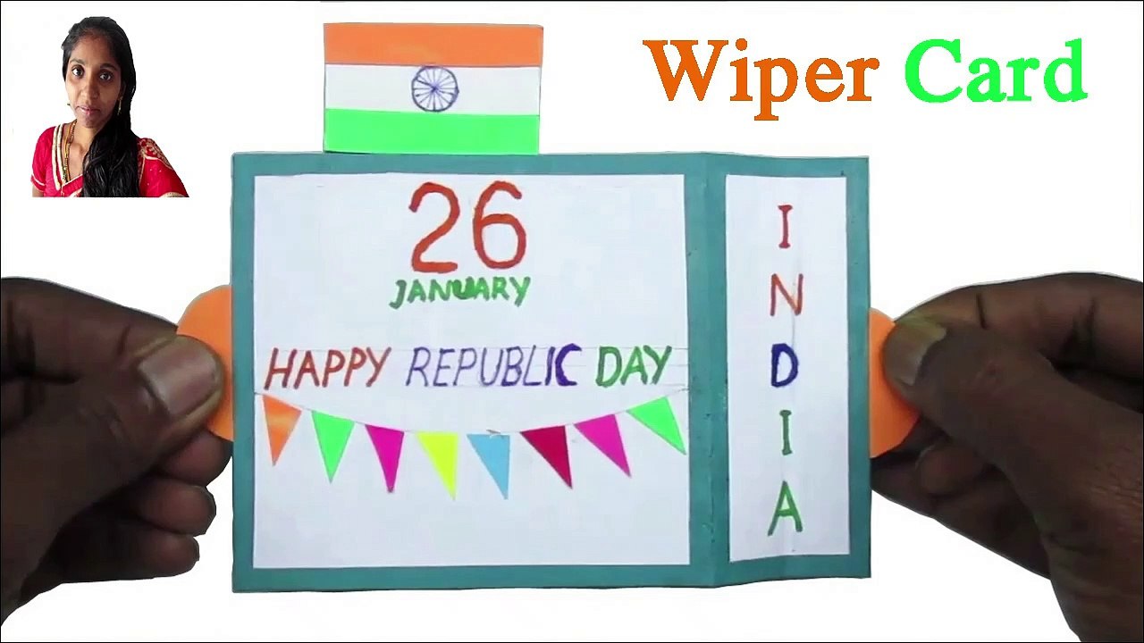 DIY Indian Flag Wiper Card for Republic Day | Happy Republic Day Card | Republic Day Greeting Card Making Ideas | Indian Republic Day Craft Ideas 2020