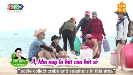 Chatting about crushes in the middle of beautiful sight of the beach