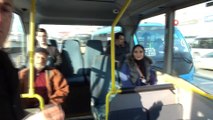 Pendik-Kadıköy hattında kurallara uymayan minibüs şoförlerine pankartlı ceza