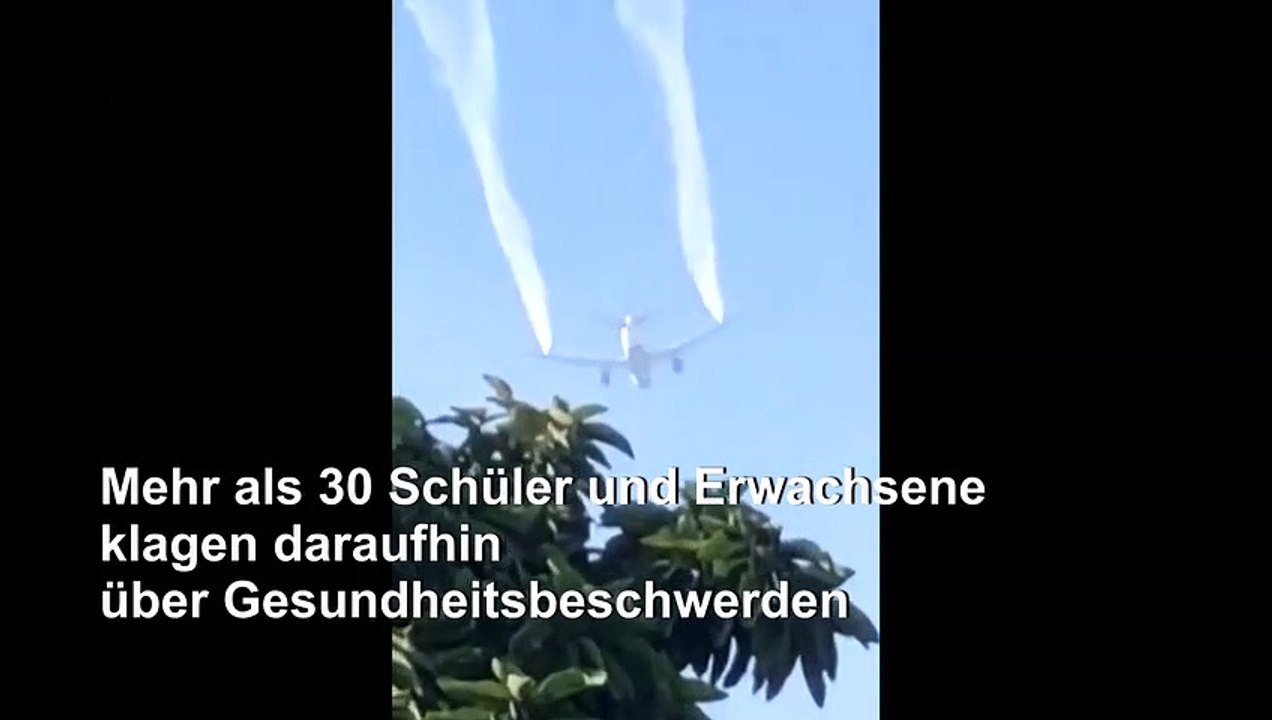Us-flugzeug lässt kerosin über grundschule ab