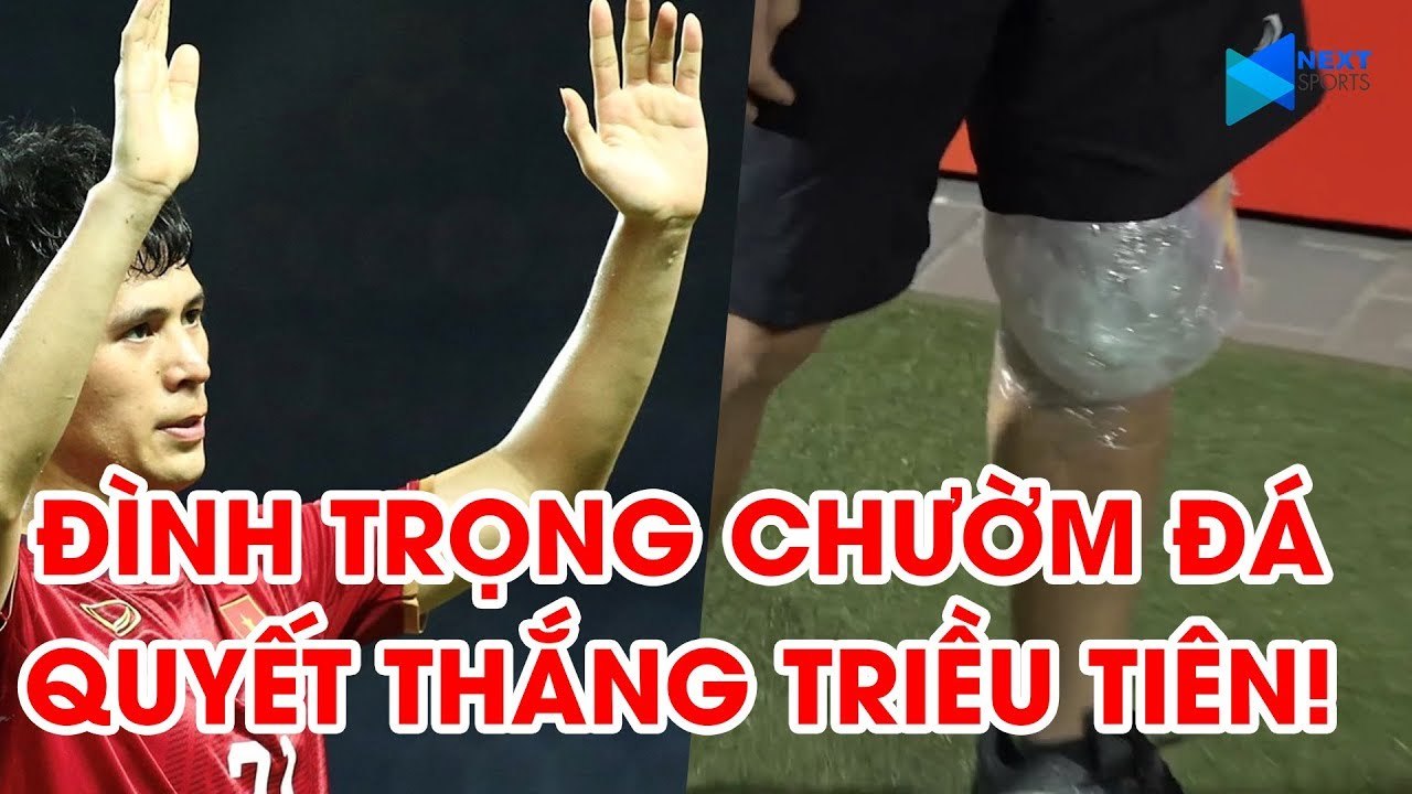 Xúc động hình ảnh Đình Trọng chườm đá sau trận U23 Việt Nam - U23 Jordan | NEXT SPORTS