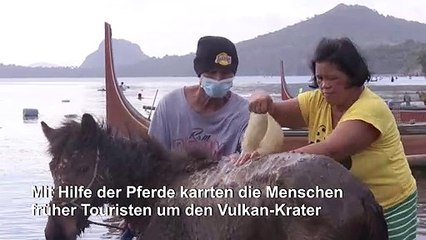 Philippinen: Vulkan-Anwohner retten ihre Pferde