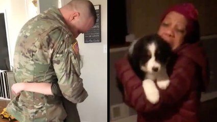 Welcome Home, Dad! & Adorable Puppy Joins The Family