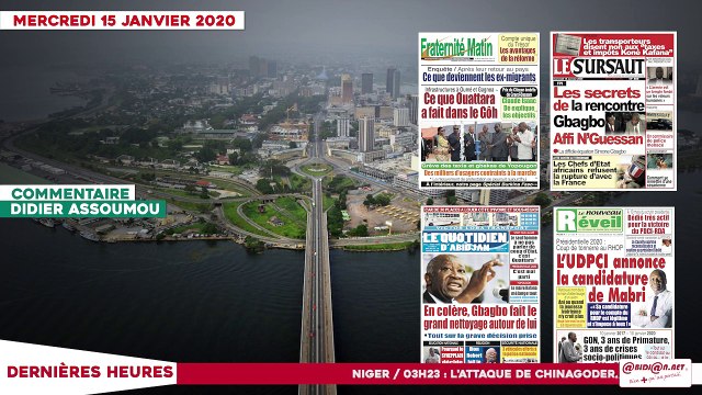 Le Titrologue du 15 janvier 2020 : Présidentielle 2020, coup de tonnerre au RHDP : l’UDPCI annonce la candidature de Mabri