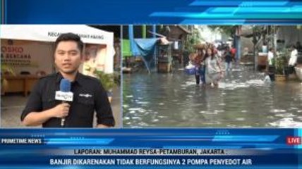 Banjir di Petamburan Akibat Hujan Deras