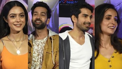 Nakuul Mehta, Karan V Grover, Sanaya Irani And others at the screening of Never Kiss Your Best Friend Part 1