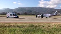 Ambulans uçak down sendromlu bebek için havalandı