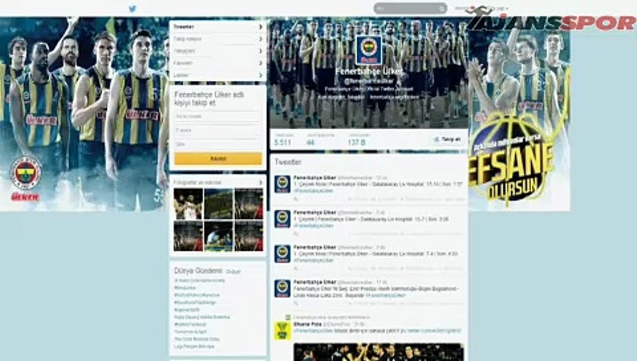 Fenerbahçe Ülker twitter