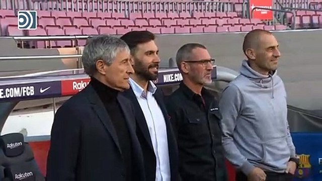 Quique Setién es presentado como nuevo entrenador del FC Barcelona