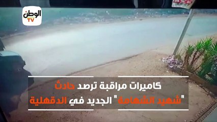 كاميرات مراقبة ترصد حادث "شهيد الشهامة" الجديد في الدقهلية