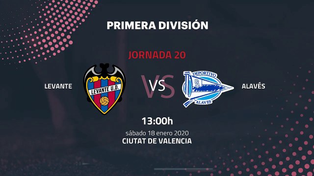 Previa partido entre Levante y Alavés Jornada 20 Primera División