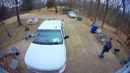 Excited Doggo Wrecks Lawn Table