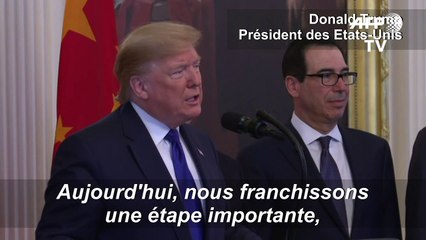 Donald Trump salue un accord "historique" entre les Etats-Unis et la Chine