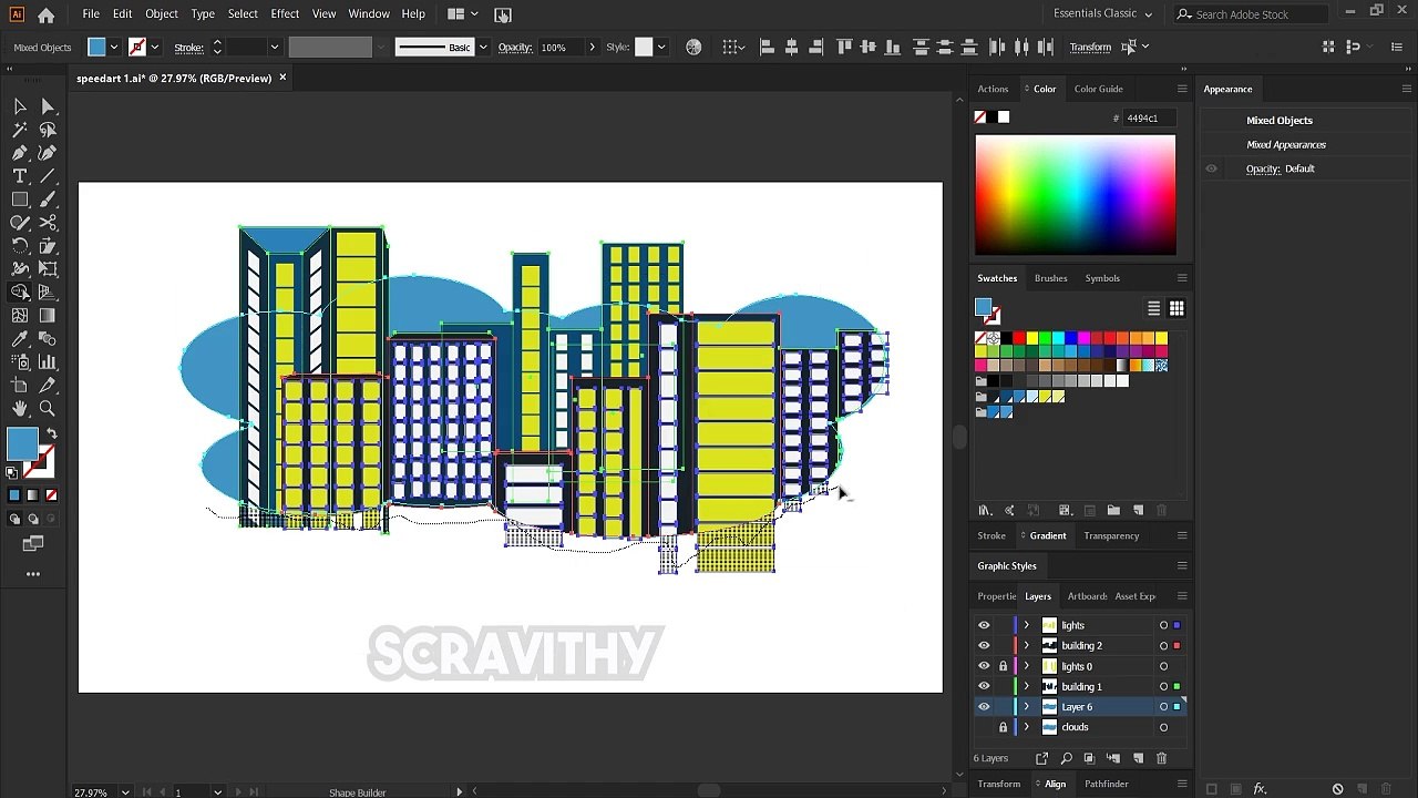 [SPEEDART] Simple Vector Illustration in Adobe Illustrator 2020