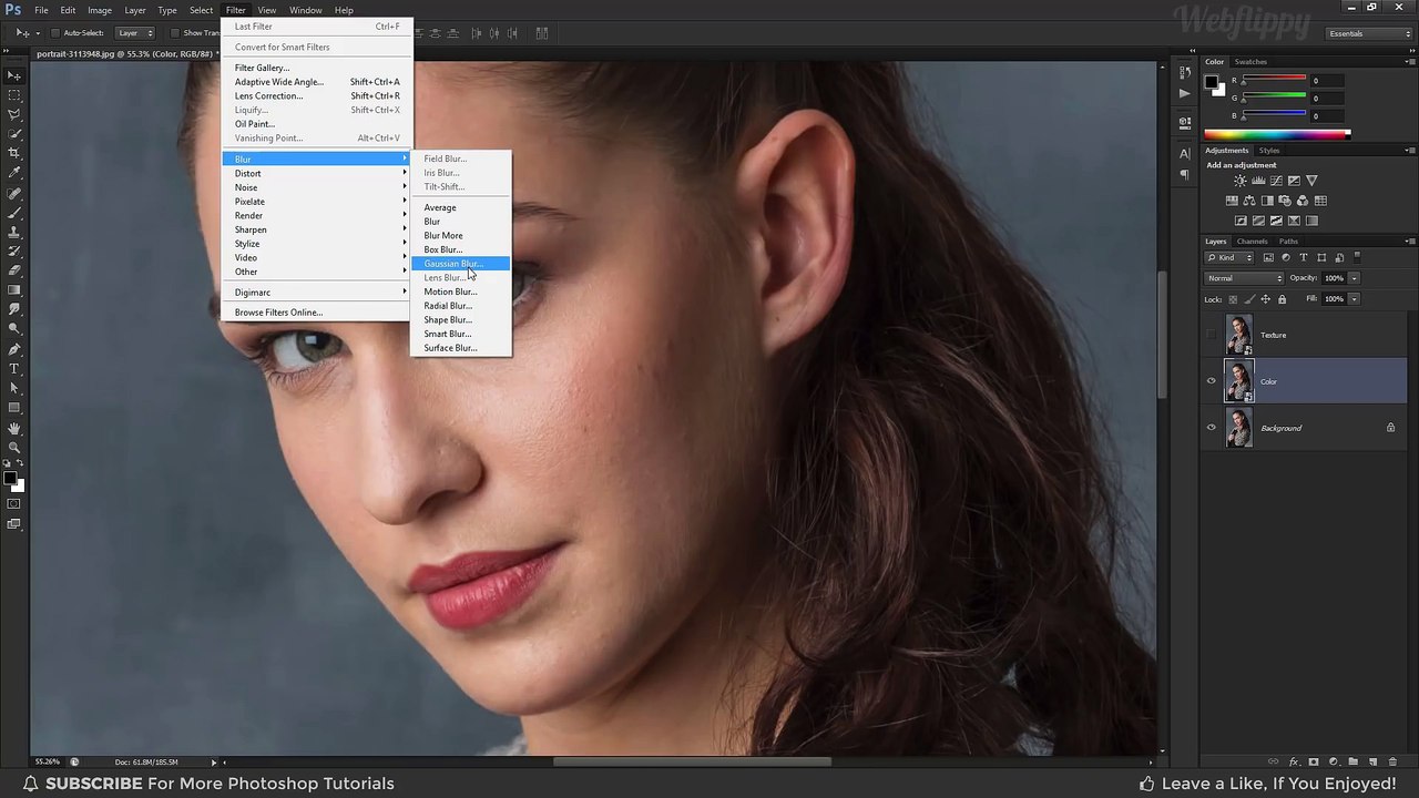 High End Skin Softening in photoshop remove blemishes wrinkles acne scars dark spots easily1080p