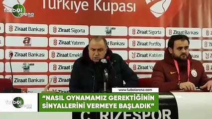 Fatih Terim: "Nasıl oynamamız gerektiğinin sinyallerini vermeye başladık"