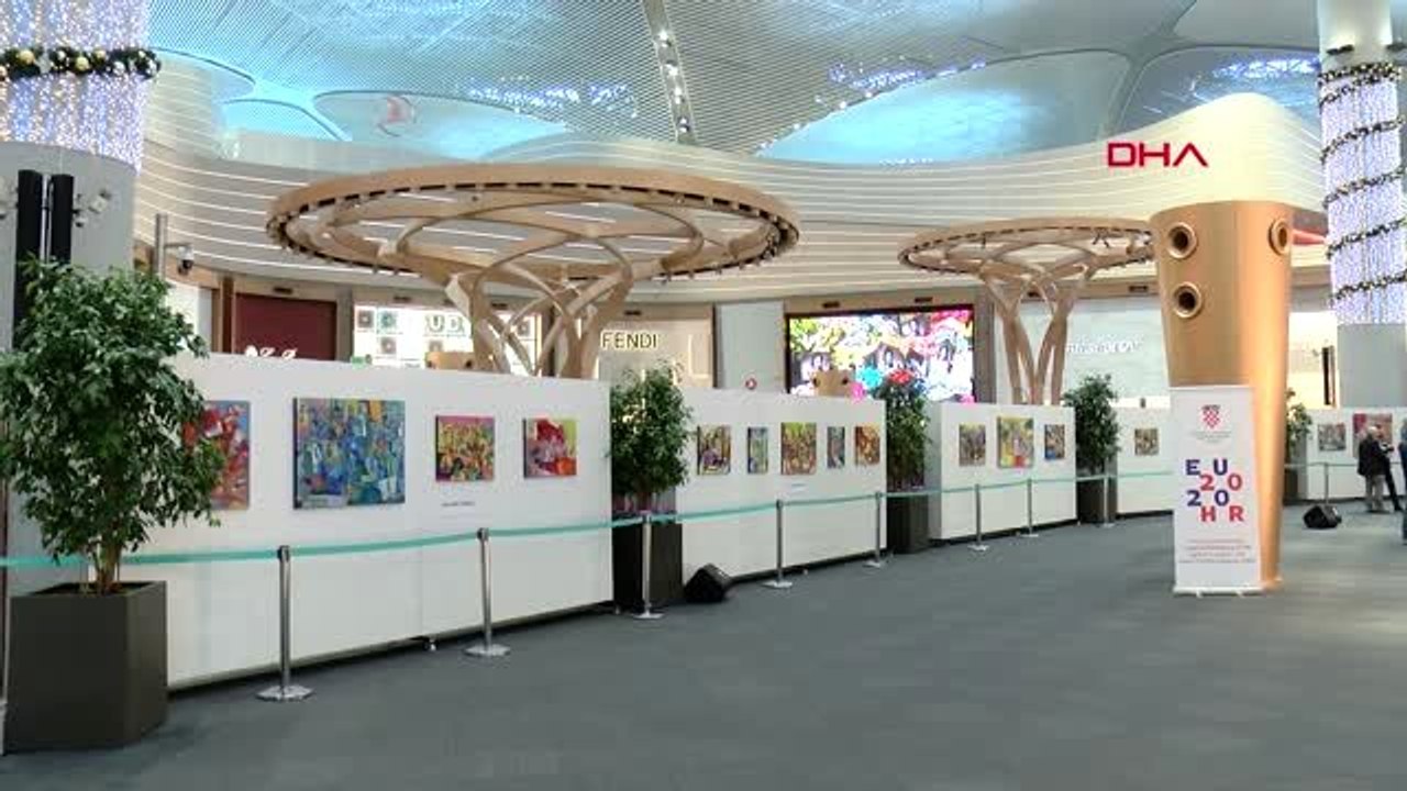 Hırvat ressam bengez'in sergisi istanbul havalimanı'nda açıldı