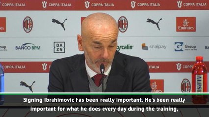 Pioli hails Zlatan's impact at Milan