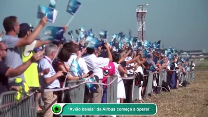 Aviao baleia da Airbus começa a operar