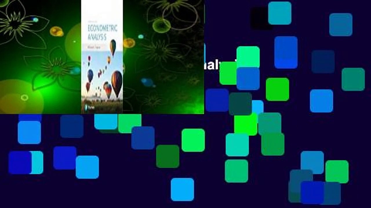 Full E-book  Econometric Analysis  For Online