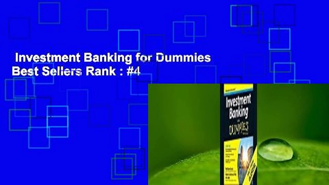 Investment Banking for Dummies  Best Sellers Rank : #4