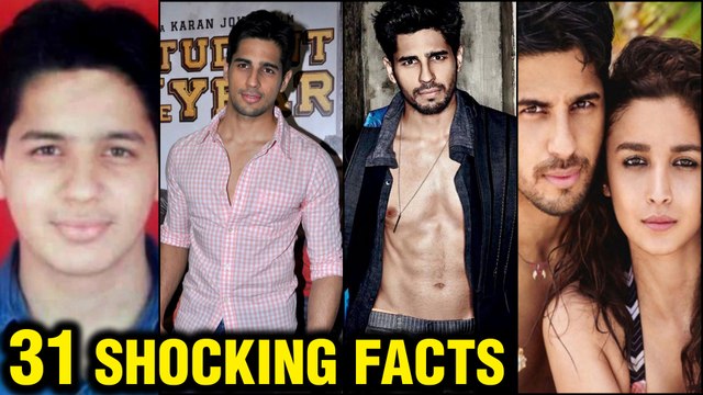 Sidharth Malhotra 31 SHOCKING INTERESTING Facts | Alia Bhatt Break Up, Dating Kiara Advani