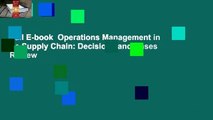 Full E-book  Operations Management in the Supply Chain: Decisions and Cases  Review