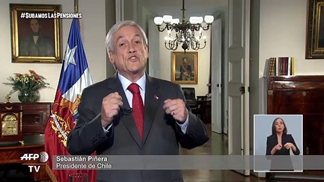 Piñera aumenta cotización para subir las pensiones en Chile en medio de crisis