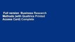 Full version  Business Research Methods (with Qualtrics Printed Access Card) Complete