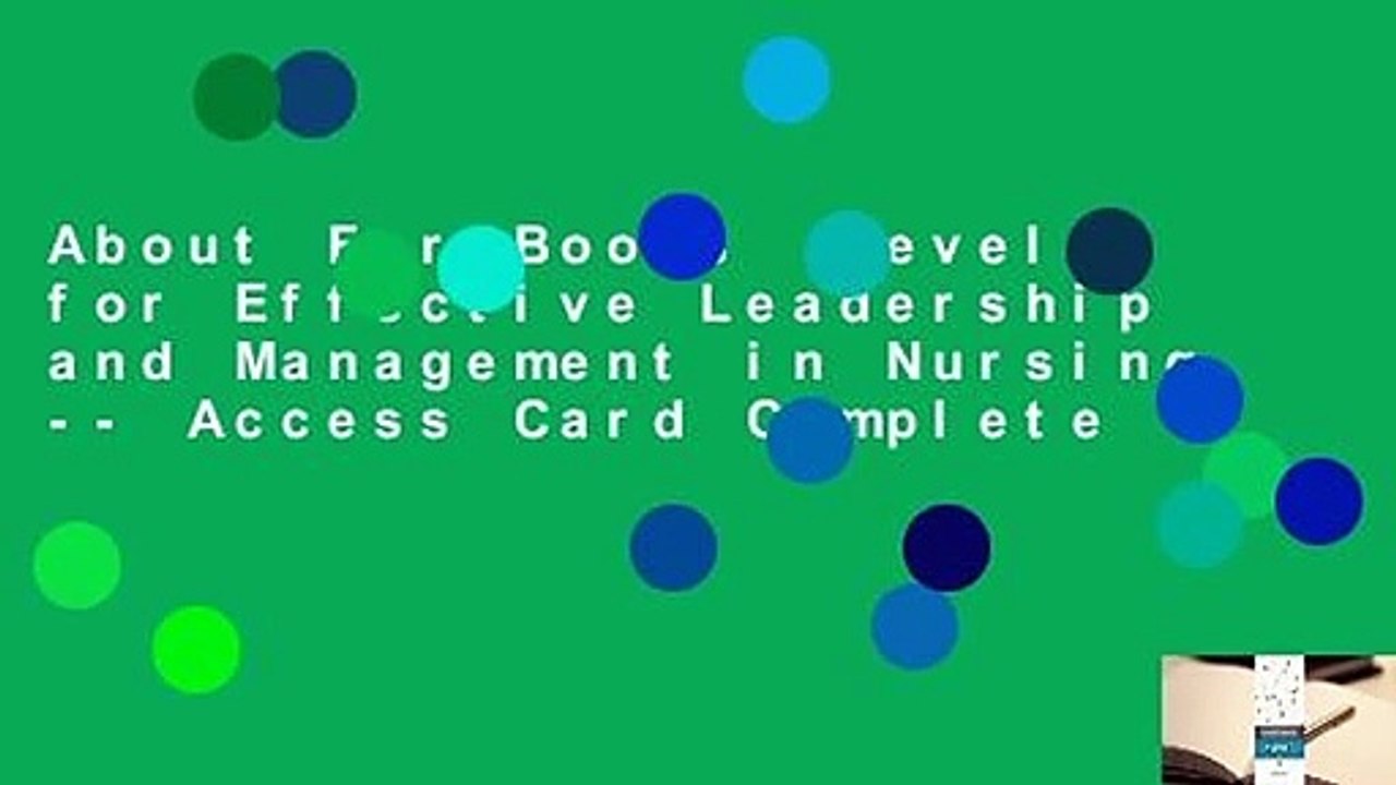 About For Books  Revel for Effective Leadership and Management in Nursing -- Access Card Complete