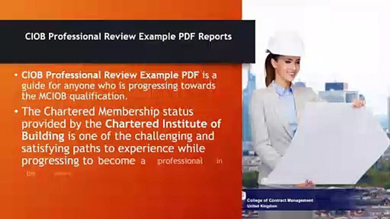 CIOB Professional Review Example PDF