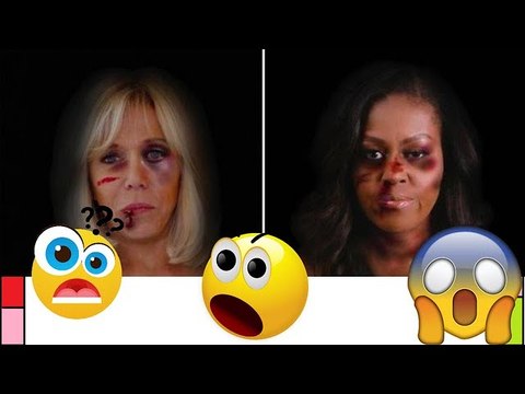 Brigitte Macron et Michelle Obama, aux visages blessés, ont été affichés dans les rues de Milan