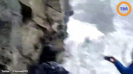 Des touristes filment une avalanche qui arrive droit sur eux