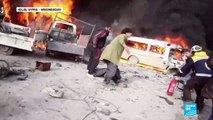 At least 39 civilians dead as a Syrian government bombed the city of Idlib