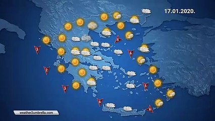Η πρόβλεψη του καιρού για την Παρασκευή 17-01-2020